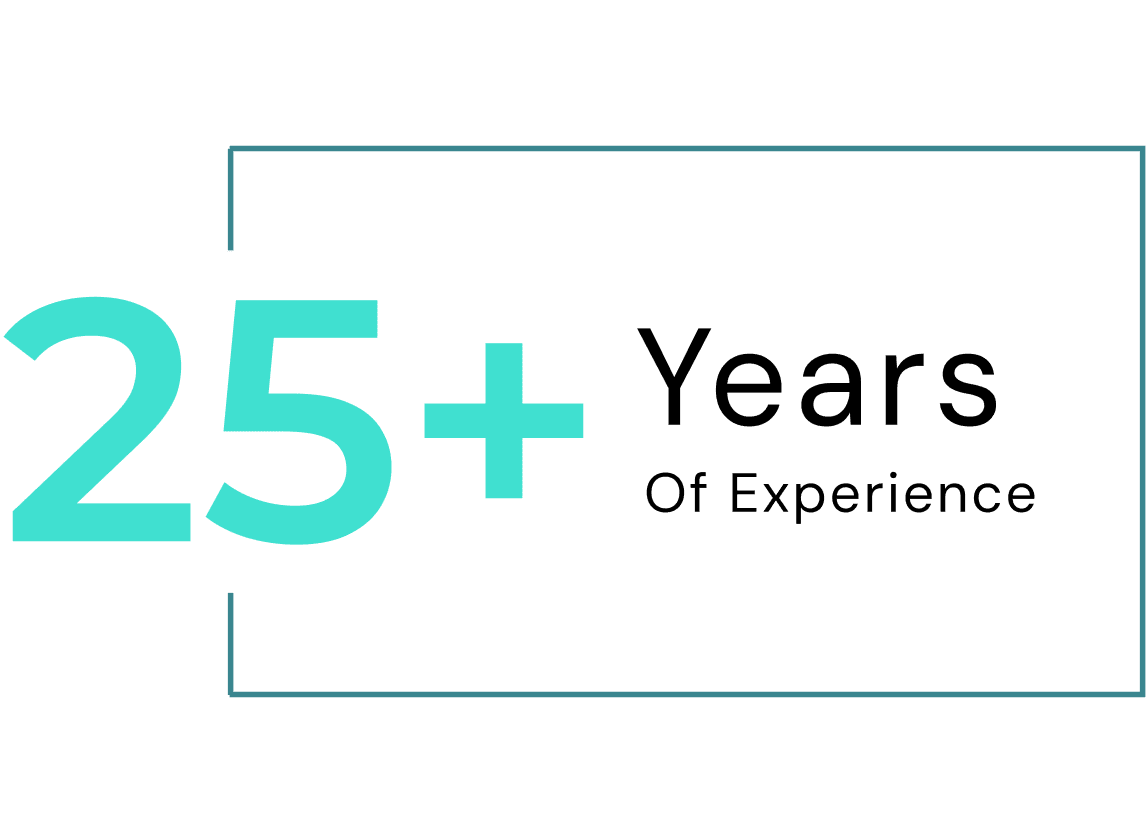 25+ Years  of experience